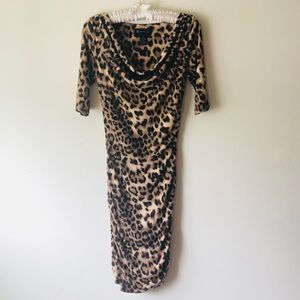 INC 3/4 sleeved cheetah print dress, size small